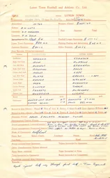 Sunderland A 25.11.1961 Match Paperwork & Correspondence