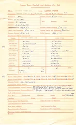 Preston North End A 16.12.1961 Match Paperwork & Correspondence