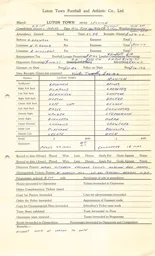Ipswich Town H 10.1.1962 Match Paperwork & Correspondence