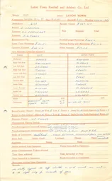 Bury FC A 24.2.1962 Match Paperwork & Correspondence