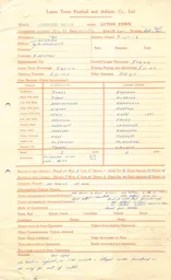 Scunthorpe United A 10.3.1962 Match Paperwork & Correspondence