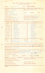 Leeds United A 24.3.1962 Match Paperwork & Correspondence