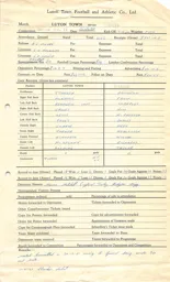 Walsall H 11.4.1962 Match Paperwork & Correspondence