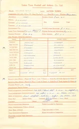 Rotherham United A 21.4.1962 Match Paperwork & Correspondence