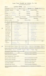 Bristol Rovers H 28.4.1962 Match Paperwork