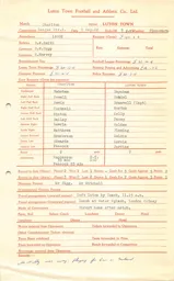 Charlton Athletic A 1.9.1962 Match Paperwork & Correspondence