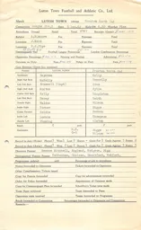 Preston North End H 5.9.1962 Match Paperwork