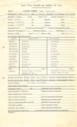 Portsmouth H 6.10.1962 Match Paperwork