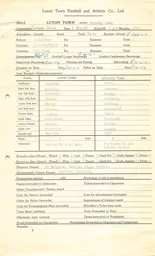 Grimsby Town H 1.12.1962 Match Paperwork