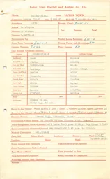 Huddersfield Town A 9.3.1963 Match Paperwork