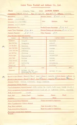 Grimsby Town A 20.4.1963 Match Paperwork & correspondence