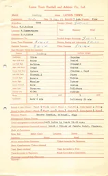 Reading A 31.8.1963 Match Paperwork & Correspondence