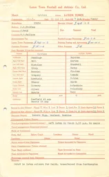 Watford A 19.10.1963 Match Paperwork
