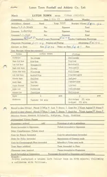 Oldham Athletic H 9.11.1963 Match Paperwork