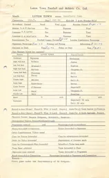 Mansfield Town H 1.2.1964 Match Paperwork