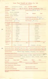 Colchester United A 18.4.1964 Match Paperwork