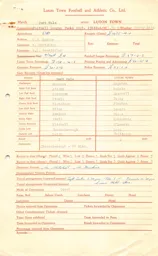 Port Vale A 14.9.1964 Match Paperwork & Correspondence
