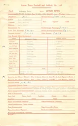 Grimsby Town A 3.10.1964 Match Paperwork & Correspondence