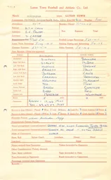 Gillingham A 24.10.1964 Match Paperwork