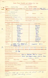 Exeter City H 16.1.1965 Match Paperwork