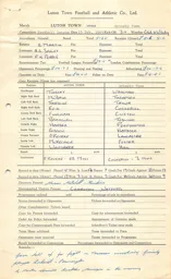 Grimsby Town H 13.2.1965 Match Paperwork