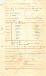 Scunthorpe United A 24.4.1965 Match Paperwork & Correspondence