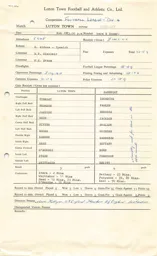 Barnsley H 9.10.1965 Match Paperwork