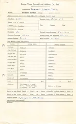 Notts County H 20.11.1965 Match Paperwork & Correspondence