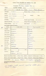 Southport H 28.12.1965 Match Paperwork & Correspondence