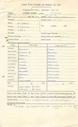 Darlington H 9.4.1966 Match Paperwork
