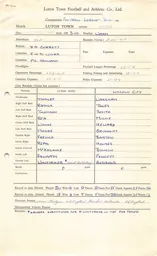 Lincoln City H 23.4.1966 Match Paperwork