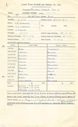 Port Vale H 14.5.1966 Match Paperwork & Correspondence