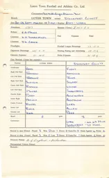 Stockport County H 17.9.1966 Match Paperwork
