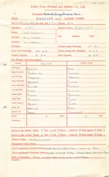 Chester A 22.10.1966 Match Paperwork & Correspondence