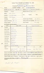 Chesterfield H 10.12.1966 Match Paperwork