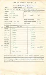 Chester H 18.3.1967 Match Paperwork