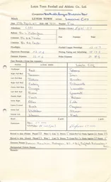 Lincoln City H 29.4.1967 Match Paperwork