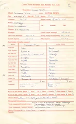 Swansea Town A 2.9.1967 Match Paperwork