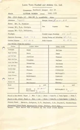 York City H 23.9.1967 Match Paperwork
