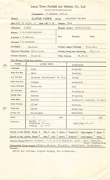 Southend United H 27.9.1967 Match Paperwork