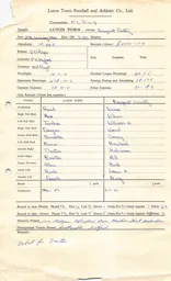 Newport County H 20.1.1968 Match Paperwork