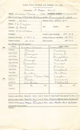 Chester H 13.4.1968 Match Paperwork
