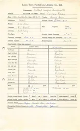 Tranmere Rovers H 14.9.1968 Match Paperwork