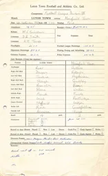 Mansfield Town H 18.9.1968 Match Paperwork