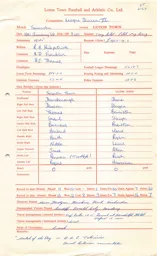 Swindon Town A 18.1.1969 Match Paperwork & Correspondence
