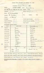 Shrewsbury Town H 5.3.1969 Match Paperwork