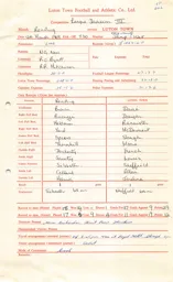 Reading A 12.3.1969 Match Paperwork & Correspondence