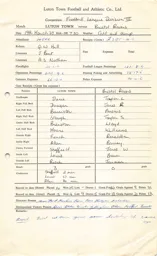 Bristol Rovers H 19.3.1969 Match Paperwork