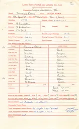 Tranmere Rovers A 18.4.1969 Match Paperwork & Correspondence