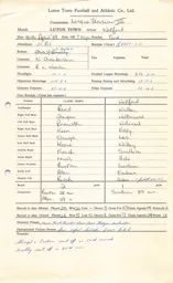 Watford H 30.4.1969 Match Paperwork & Correspondence